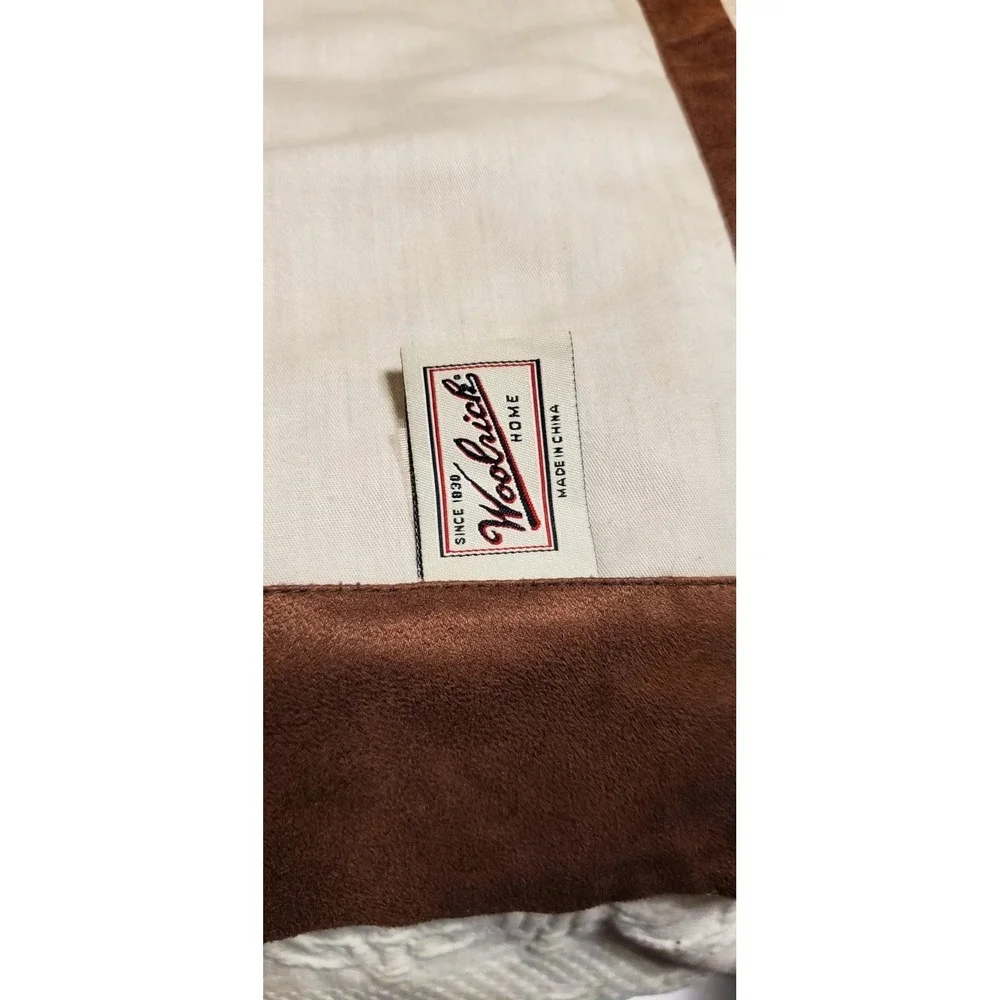 Woolrich‎ Faux Suade Curtain 1 Panel Brown Lined Top Rod Sleeve